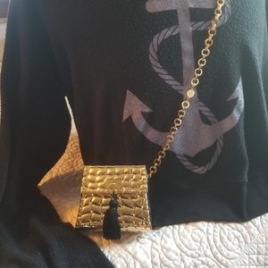 Debbie Palmer 18 karat gold dipped brass handbag